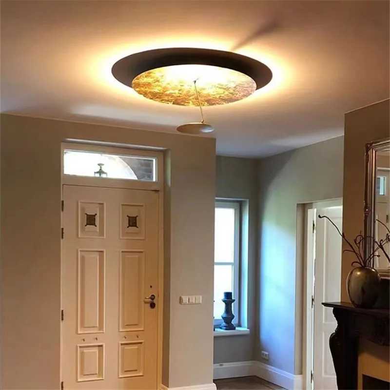 Smith Lederam Ceiling Lamp creative gold foil ufo light living room Art decor floodlight hotel restaurant corridor aisle lampXJ2500613