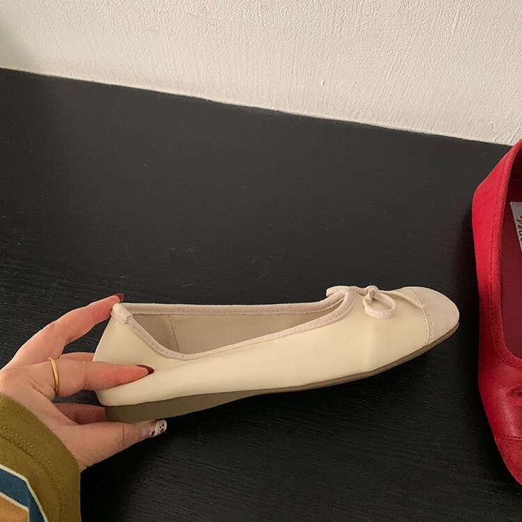 Ddmyoutdoor Ddmyoutdoor Evening Breeze French Bow Blue Small Single Flat Ballet Early Spring New Soft Sole Women S Shoes Loafers Outdoor Outdoor Shoes