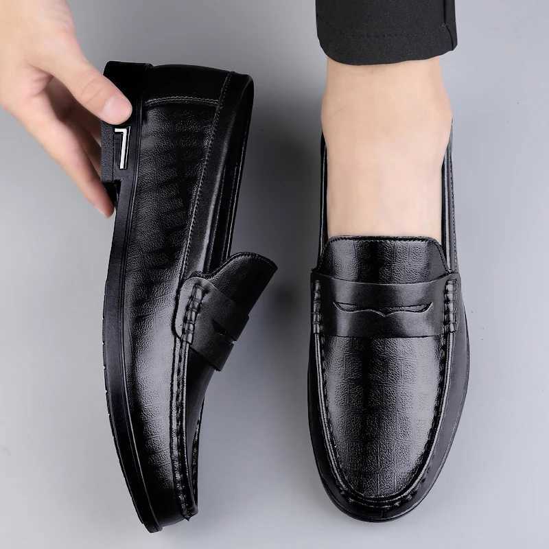 Genuine Leather Men Shoes Casual Men Loafers Breathable Office Formal Shoes Men Designer Slip Driving Shoes Plus Size 38-46 XJ250614