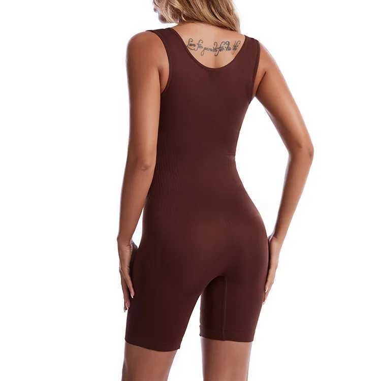 European/American one-piece shapewear belly cinching pants body shaping hip lifting pants gathering one-piece vest for women XJ250614