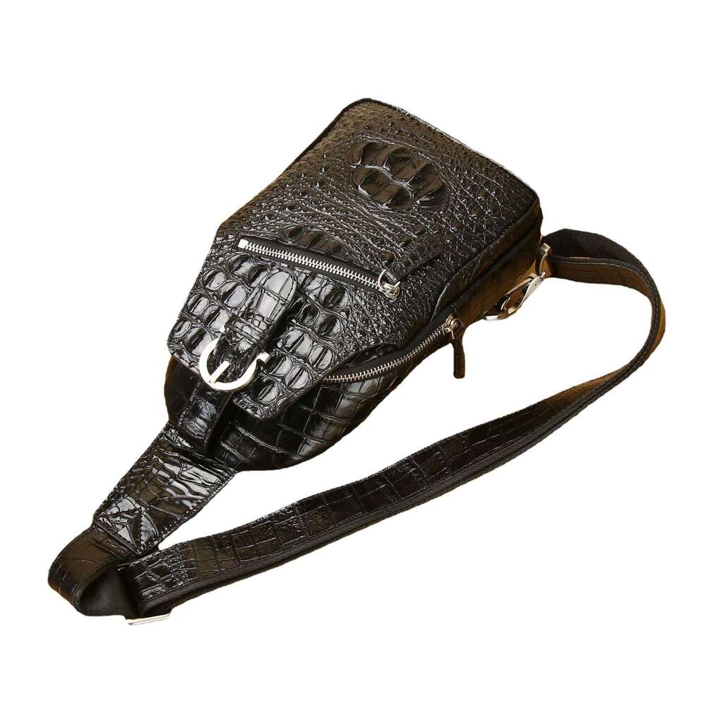 Chest New Crocodile Pattern Crossbody Outdoor High-end Front Fashion Men's Bag Trend