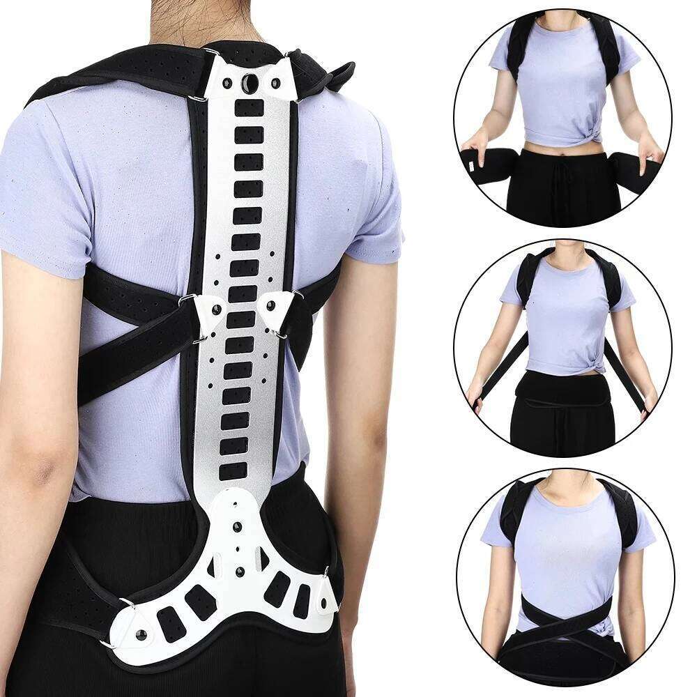 Bad Posture Corrector Back Orthosis Adjust Shoulder Waist Lumbar Spine Support Aluminum Plate Humpback Correction Belt
