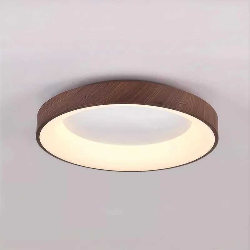 Walnut Color Water Transfer Printing Modern Minimalist Wabi-Sabi Ceiling Light for Living Room Dining Room Bedroom Study XJ2500613