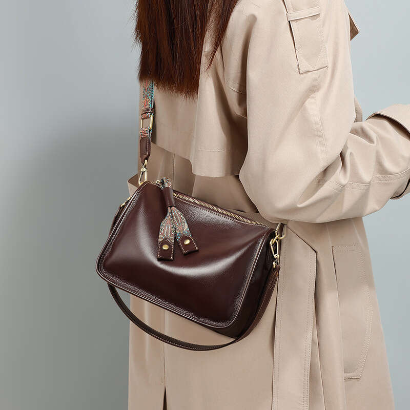 For Women New Style Crossbody Genuine Leather High End Baguette Shoulder Large Capacity Underarm Bag