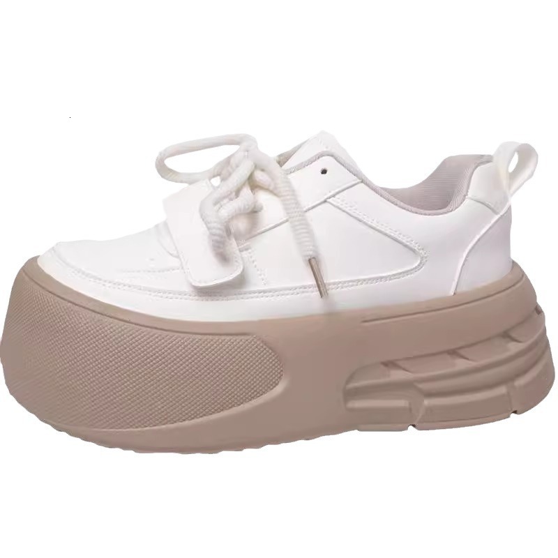Ddmysports Platform Sole Versatile Height Increasing Thick Soled White Sneakers For Women New Spring Lightweight Sports Shoes Outdoor Shoes