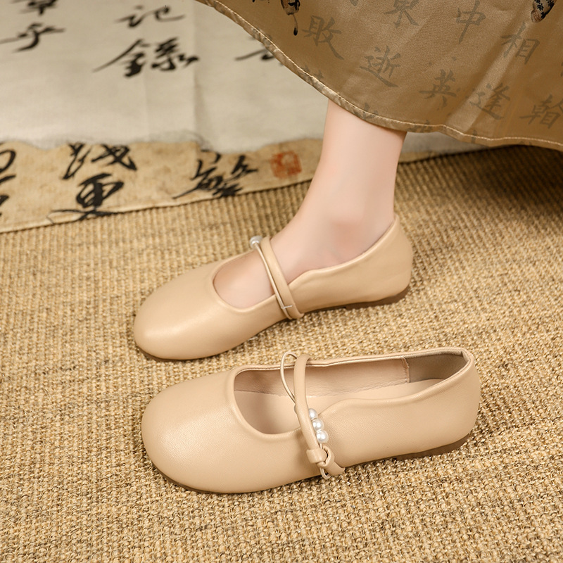 Ddmysports Mary Jane Women S Single Shoes New Fairy Low Chunky Heel Shallow Mouth Soft Sole Evening Gentle Grandma Loafers Outdoor Shoes