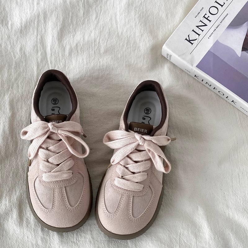 Ddmysports Spring Summer Thick Soled German Training For Women New Versatile Casual Bread Board Chic White Shoes Outdoor Shoes