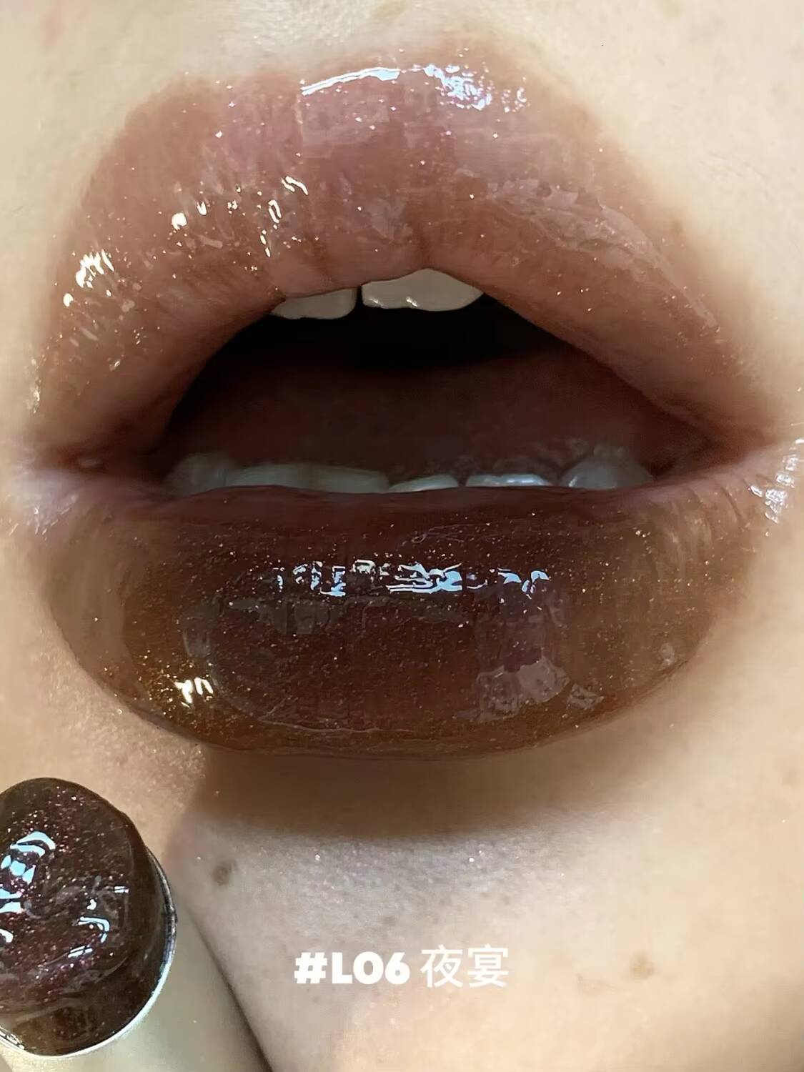 Girlcult Peach Series Mirror Lipstick Water Lip Gloss Bright Surface Lasting Film Moisturizing Doodle Lips happy