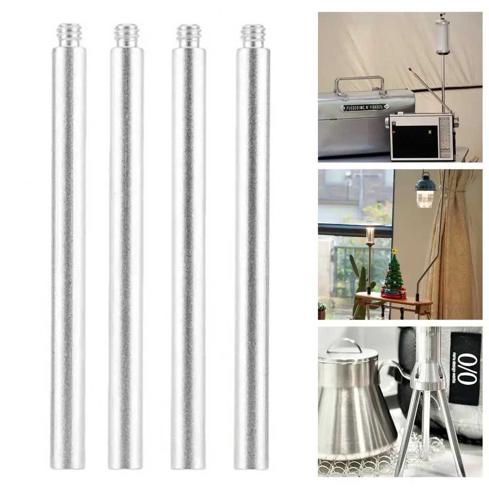 4Pcs Outdoor Lantern Stand Extension Rod Heavy Duty 1/4-inch Thread Aluminum Alloy Multi-purpose Camping Lamp Holder Connecting W250613