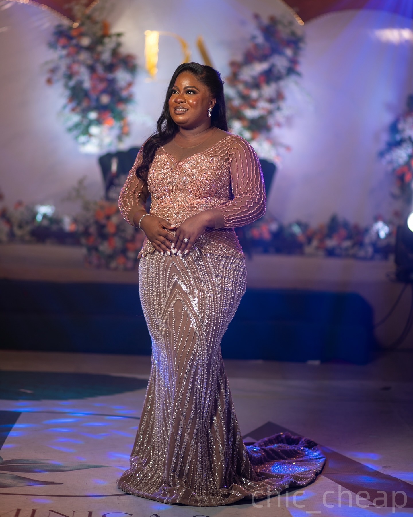 Brown Mermaid Prom Dresses 2025 Illusion Sequined Beaded Evening Formal Party Second Birthday Engagement Gowns Plus Size Dress For Special Occasions Z