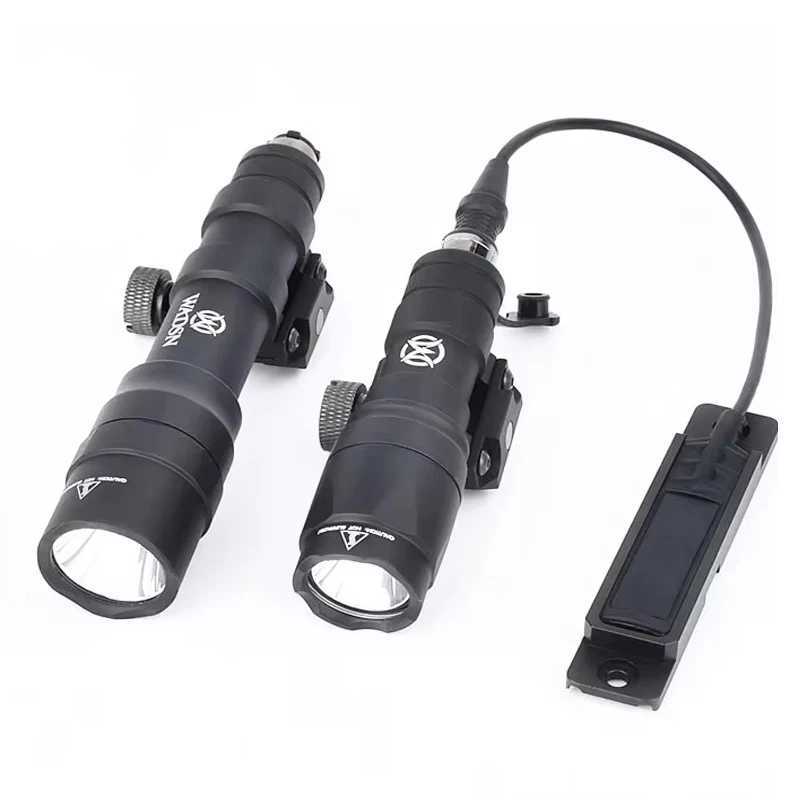 Tactical M600 M300A M600DF M300A Flashlight White Light Metal Tail Switch Card Slot Fit M-Lok Keymod Rail Hunting FlashlightsXJ250613