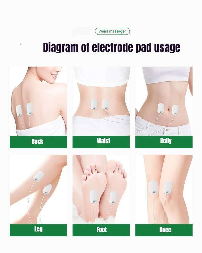 Jinkairui Waist Airbag Hot Compress Vibration Pulse Relieves Back Pain Home Lumbar Massager