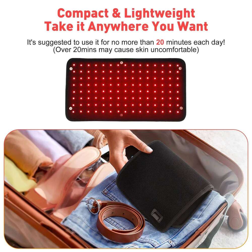 660Nm&850Nm Red Light Therapy Belt With Dual Wavelength Portable Infrared Pad For Body Care Back