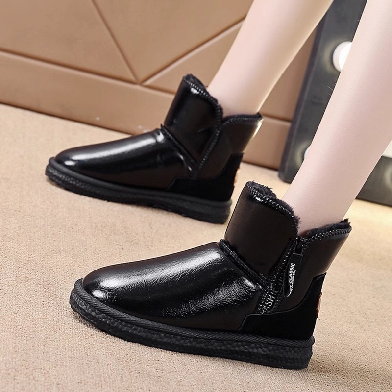 Ddmysports Women S Winter New Thickened Fleece Waterproof Short Stylish Snow Boots For Outdoor Shoes