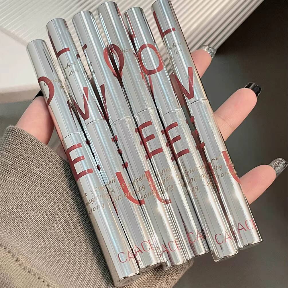 Retro Rose Lipstick Matte Moisturizing Waterproof Sexy Red Tint Pigmnet Fog Mud Lip Balm Slim Tube Beauty Lips Cosmetic happy