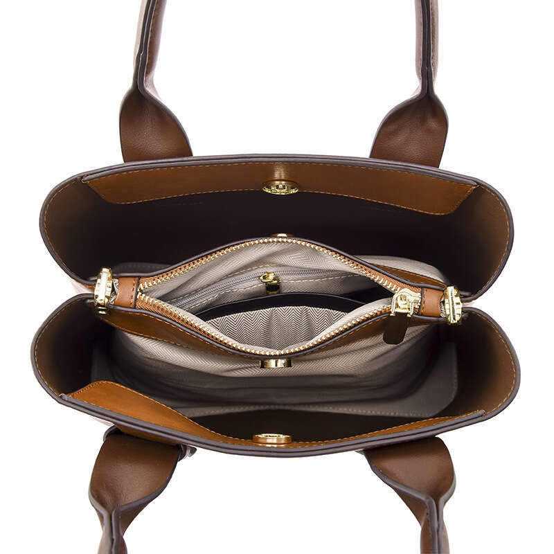 New Style Textured Tote Large Capacity Simple Luxury Handbag High-End Soft Leather Commuter Fashion Women's Bag