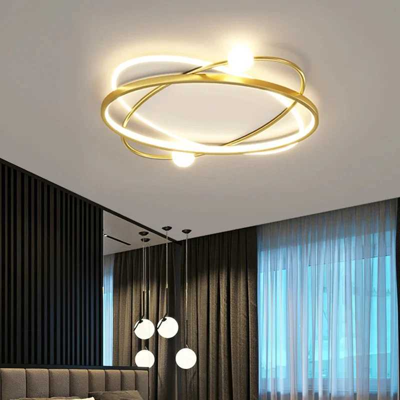 Modern Style LED Lights for Bedroom Living Room Study Ceiling Lamp Ring Simple Remote Control Light Hanging Lamps for CeilingXJ2500613