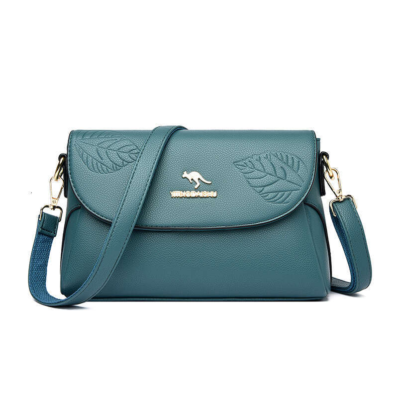 Women's New Soft Leather Embossed Shoulder Middle-aged Women Crossbody Bag Gift for Mom