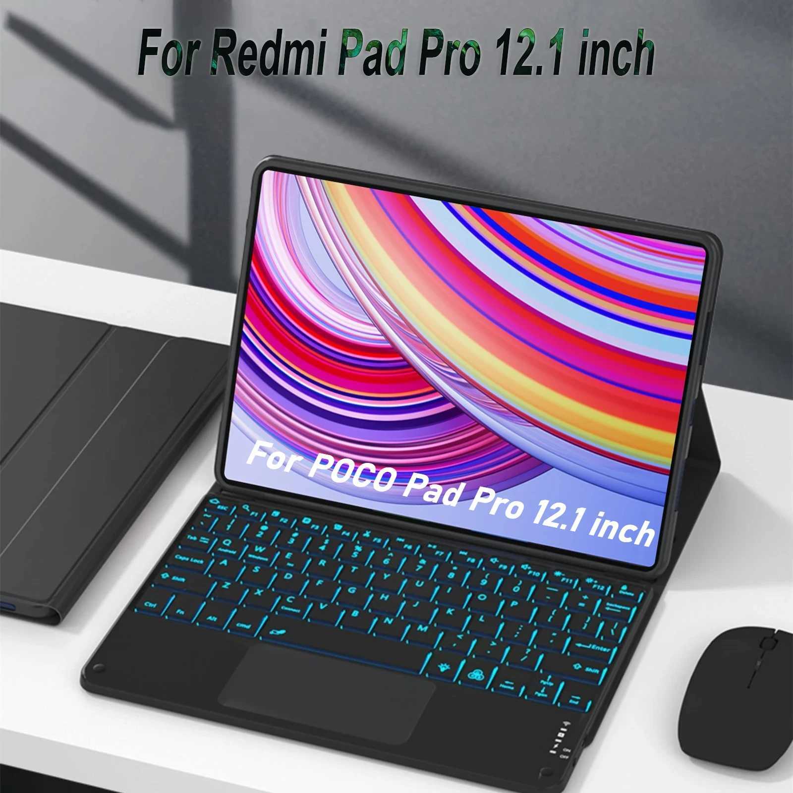 Case for Poco 12.1inch Redmi Pad Pro 12.1 Cover and 10 Magnetic BT Keyboard Shockproof Protective Tablet Funda X250614