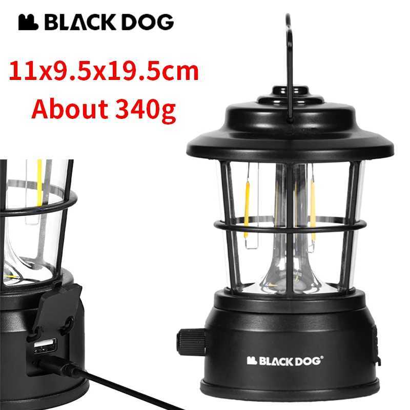 Naturehike Blackdog Camping Hanging Lamp Waterproof Outdoor Emergency Tent Retro Atmosphere Lantern 3600mAh Rechargeable Light W250613