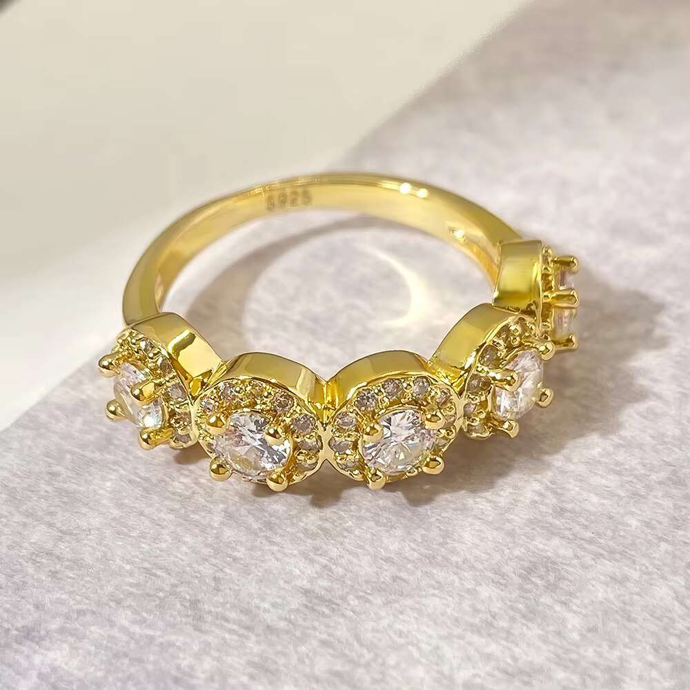 Custom 925 Sterling Silver Luxury High Quality Cute Princess 925 Moissanite Diamond Engagement Wedding Band Halo Ring for Women