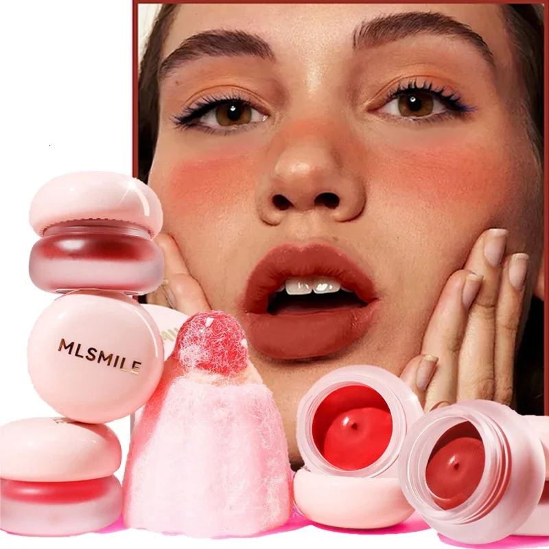 6 Colors Jelly Lip Cheek Mud Velvet Matte Blusher Lipsticks Berry Red Lip and Cheek Blush Cream Lasting Makeup Rouge Cosmetics 250614