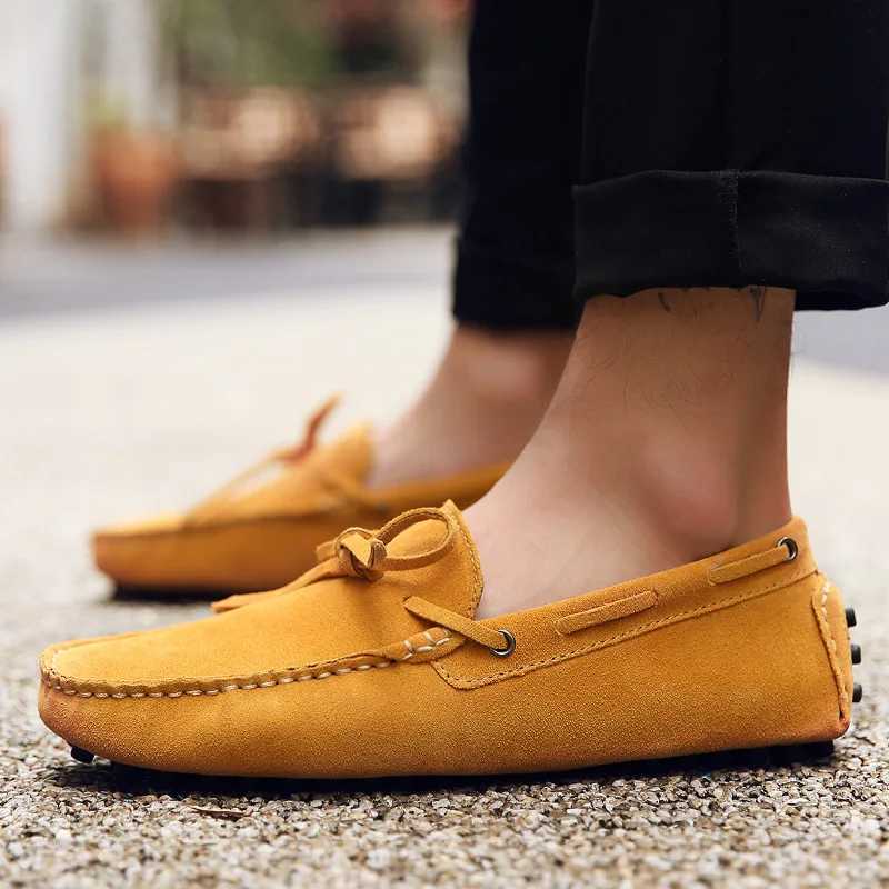 High Quality Men Loafers Suede Casual Shoes Summer Classic Soft Male Driving Shoes Luxury Slip Men Flats Size 38-49 XJ250614