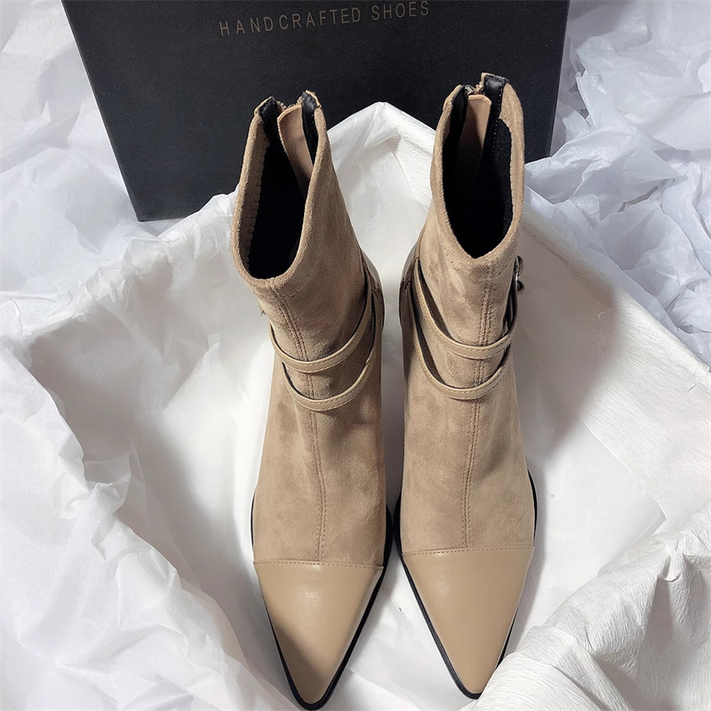 Free shipping designer boots 2025 new fashion casual high-end texture solid color short boots Martin boots for womens