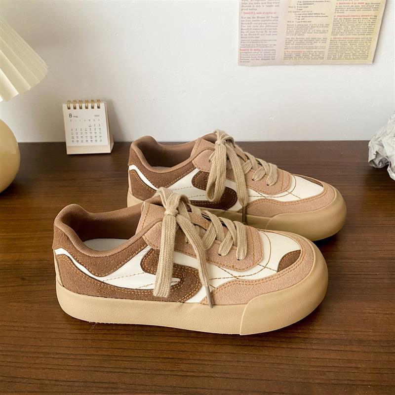 Ddmysports Summer Thick Soled German Training White Shoes For Women New Style Student Versatile Casual Sports Sneakers Ins Trend Outdoor Shoes