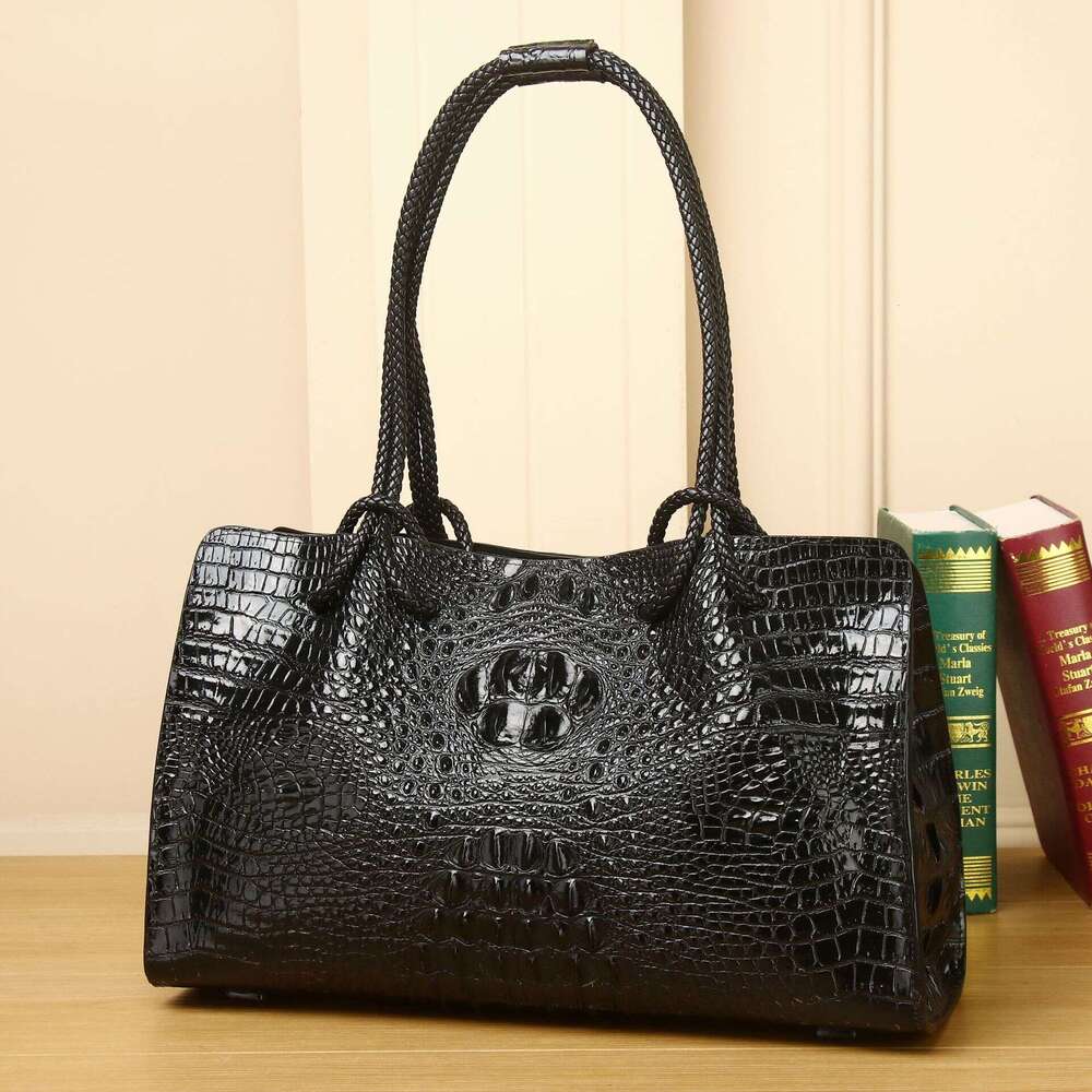Pattern New Women's Crocodile Handbag Large Capacity Tote Fashion Trendy Shoulder Crossbody Bag Wholesale