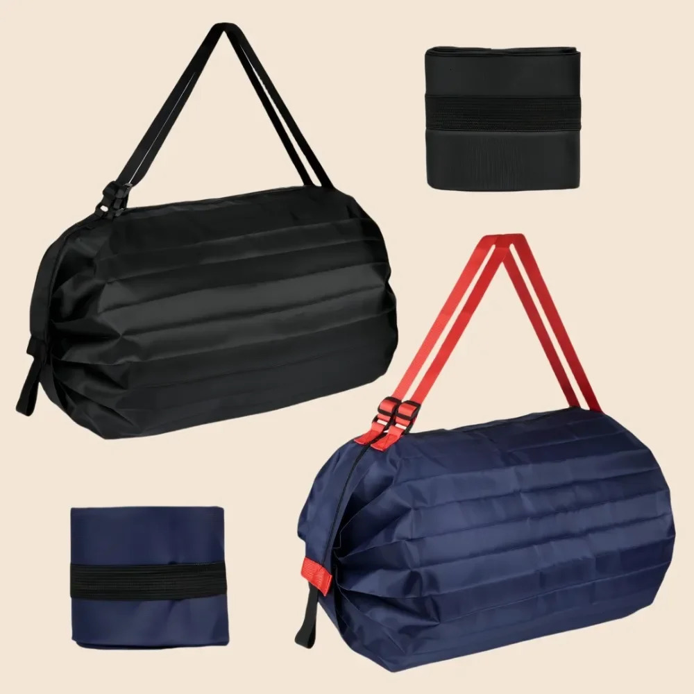 Reusable Grocery Bags Foldable Shopping Storage Tote Waterproof Nylon Cloth Travel Container Portable Duffle Bag Home Organizer 250610