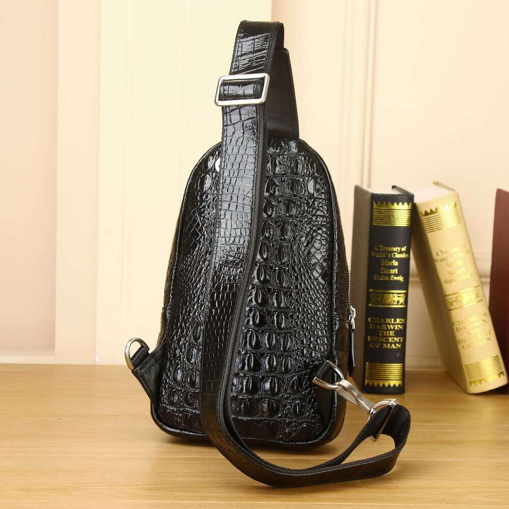 Chest New Crocodile Pattern Crossbody Outdoor High-end Front Fashion Men's Bag Trend