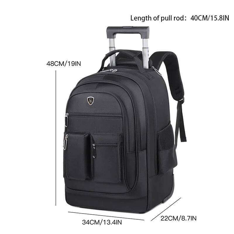 Large Capacity Mute Wheel Pull Bar Multifunction Travel Backpack Students Schoolbag Lage Bag