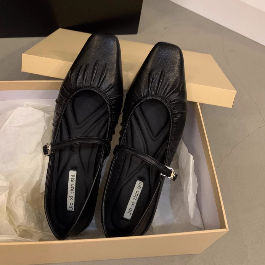 Ddmyoutdoor French Style Flat Silver Mary Jane For Women Autumn New Spring Dress Gentle Evening Shoes Outdoor Shoes