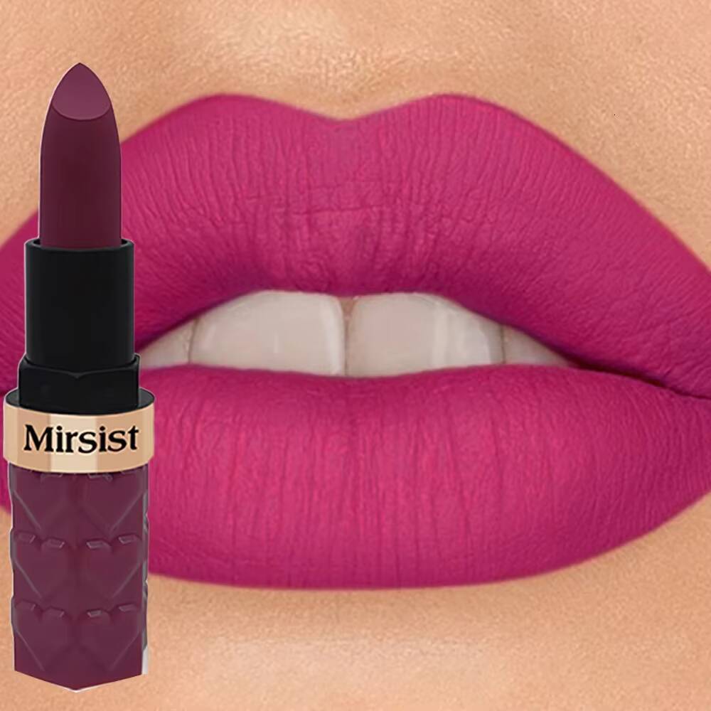Waterproof Dark Matte Chestnut Lipstick Velvety Smooth Lasting Rich Pigment Everyday Makeup Moisturizing Non Cup Lip Stick happy