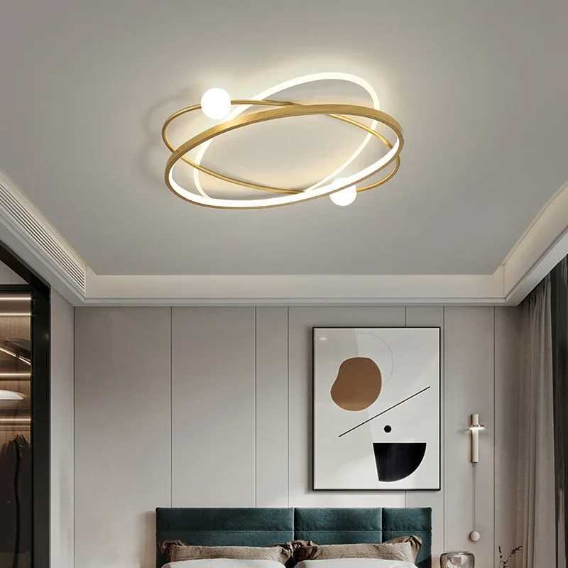 Modern Style LED Lights for Bedroom Living Room Study Ceiling Lamp Ring Simple Remote Control Light Hanging Lamps for CeilingXJ2500613