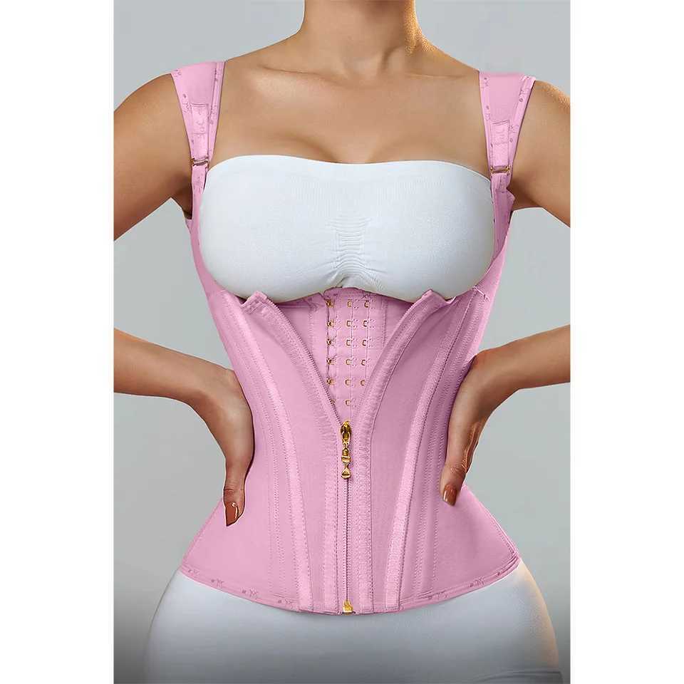 High Compression Underbust Waist for Women Tummy Control Waist Cincher Corset Hourglass Body Shaper with Zipper Hooks XJ250614