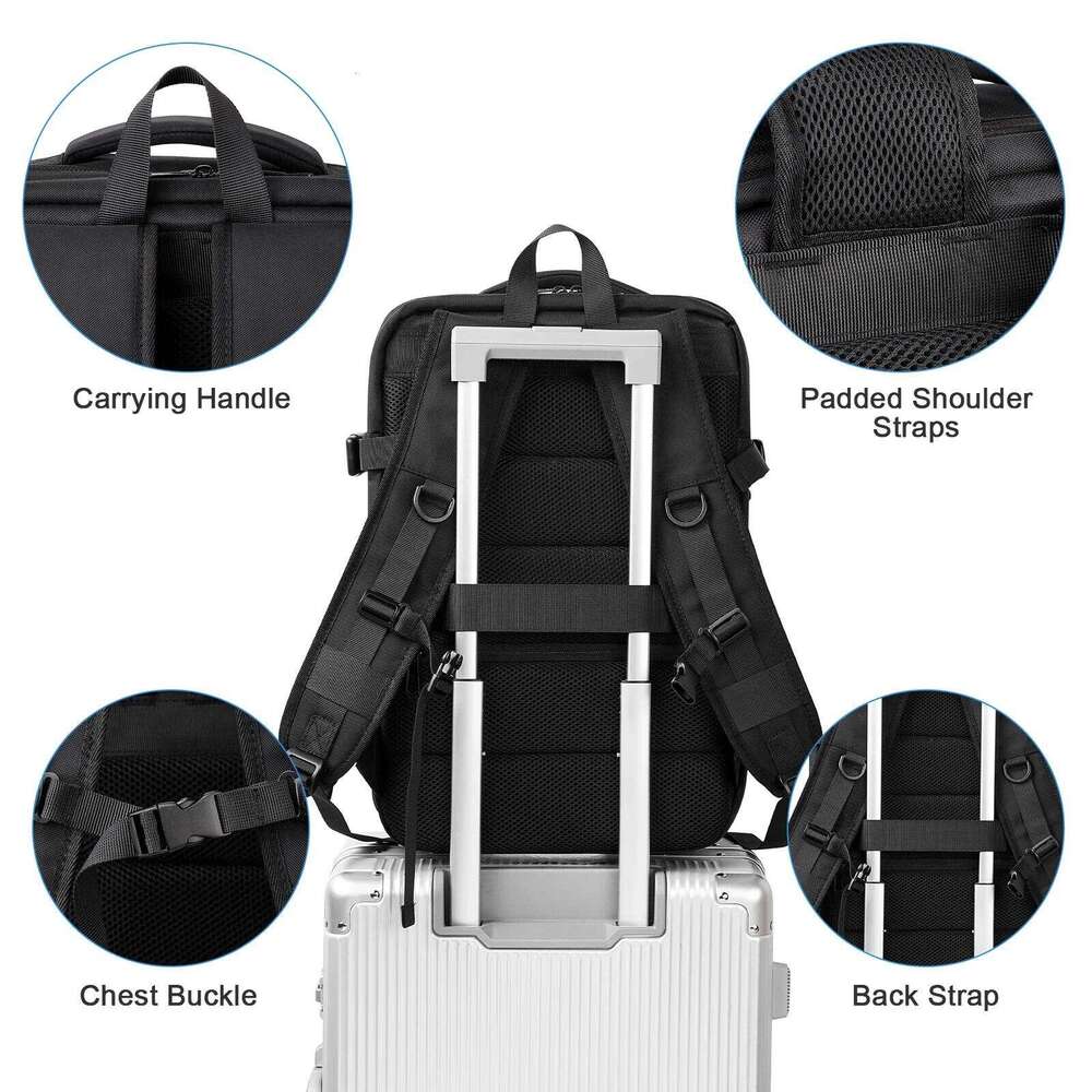 Extra Large 40L Travel For Men Extenable Airplane Cabin Carry On Backpack Waterproof Business Work Laptop Bag