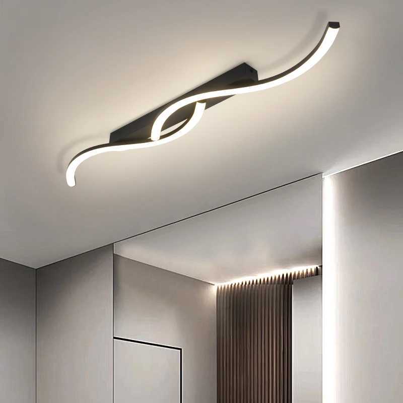 Ceiling Lamp LED Modern Minimalist Ceiling Light Black Aluminum Lighting Fixture Saving for Living Room Bedroom Home Indoor XJ2500613