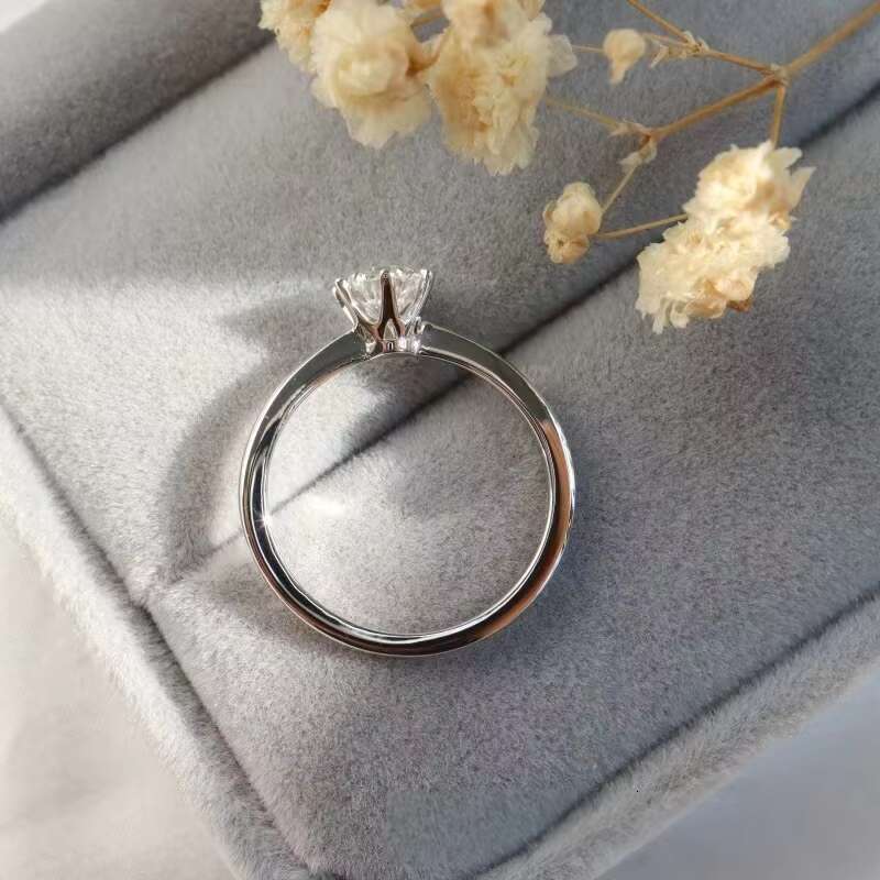 Telula Lab-Grown Diamond Solid Gold 14K E Color Lab Grown Diamond Engagement Ring 1CT VVS IGI Womens Synthetic Rings