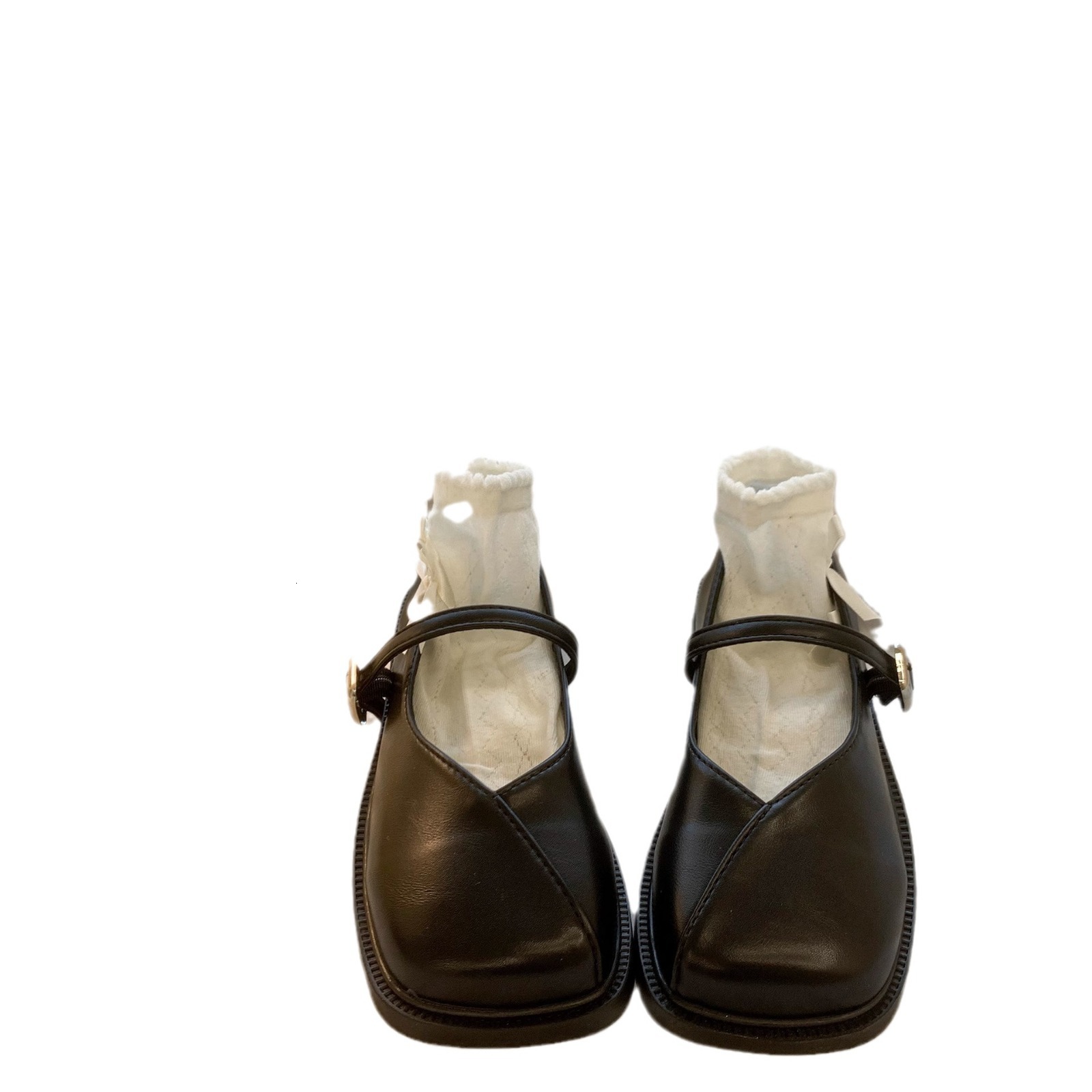 Ddmysports Mary Jane Shoes For Women Summer New Fashion Simple Versatile Casual Flat Square Toe Loafers Outdoor Shoes