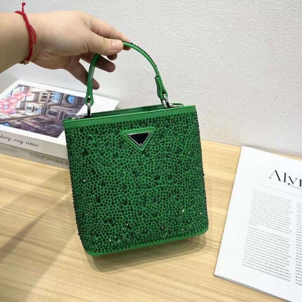 2023 New Mini Diamond-Studded Hotfix Handbag Flap Shoulder Crossbody Chain Women's Small Square Bag