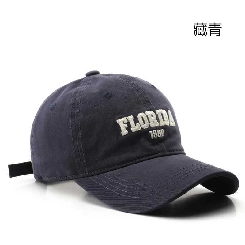 Retro Classic Baseball Cap for Women and Men Spring Autumn Washed Cotton Letter Embroidered Cap Male Female Outdoor Travel Sunscreen Hat W250614