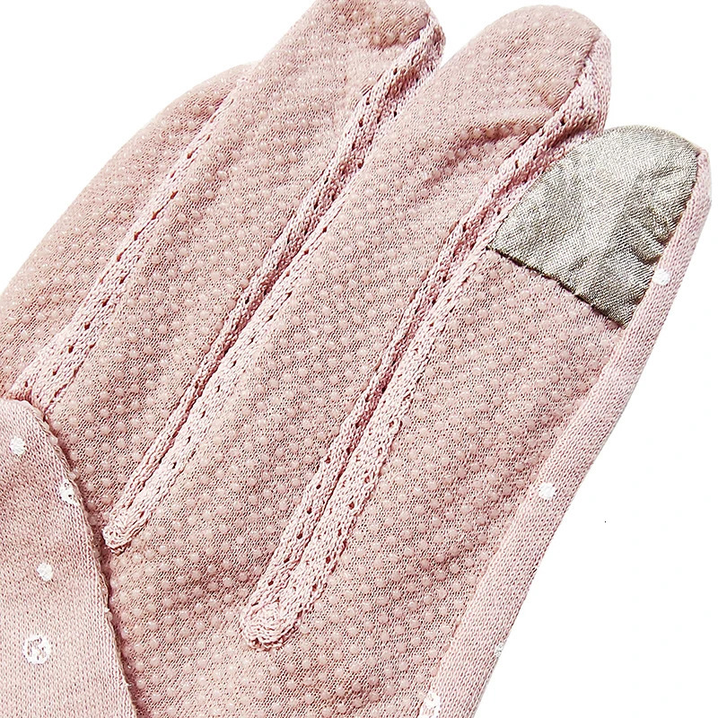 Summer Dot Anchor Print Womens Cotton Mid-length Driving Gloves Sun UV Protection Anti-skid Touch Screen Thin Gloves for Women 250610
