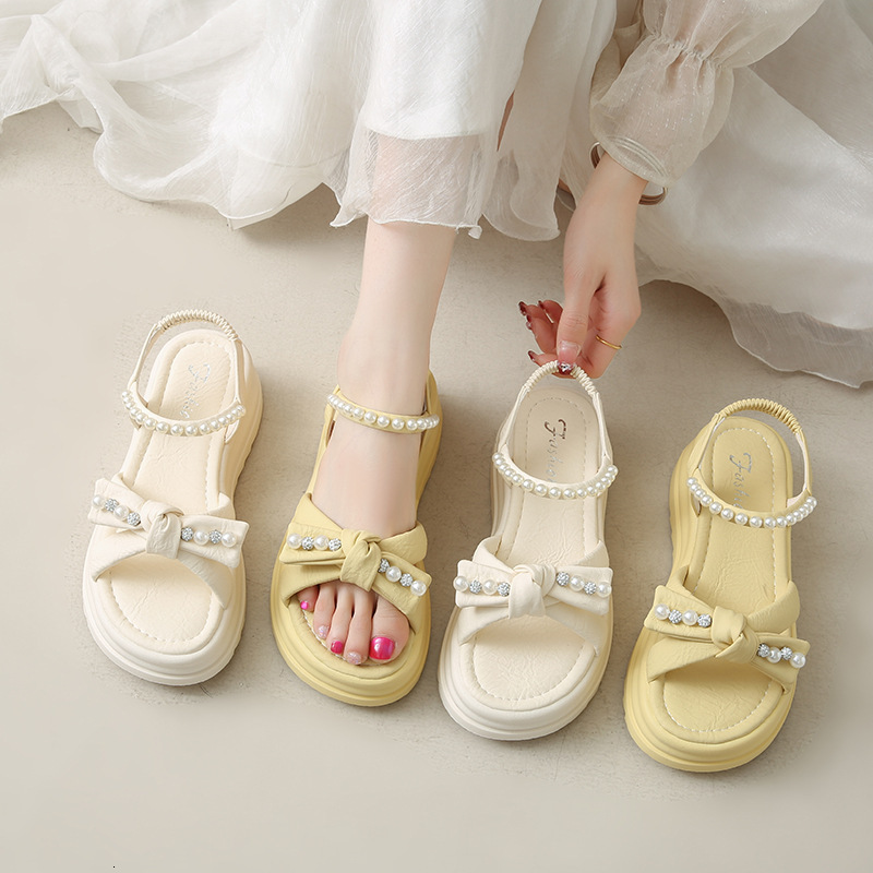 Ddmyoutdoor Roman Sandals For Women Fashion Outdoor Fairy Style Height Increasing Beach Summer New Elegant Non Slip Soft Sole Shoes Outdoor Shoes