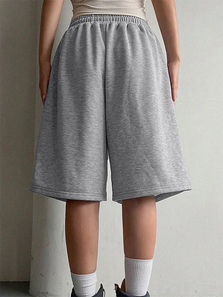 Womens Shorts Summer Streetwear Fashion Casual Slim Laceup Elegant Female Personality Versatile Knitted Loose Pants 250614