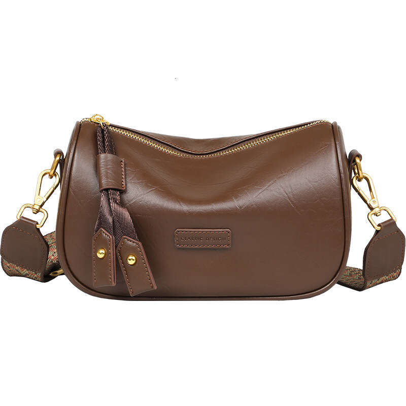 Women S Summer New Crossbody Genuine Leather Commuter High End Shoulder Pillow Bag Handbag