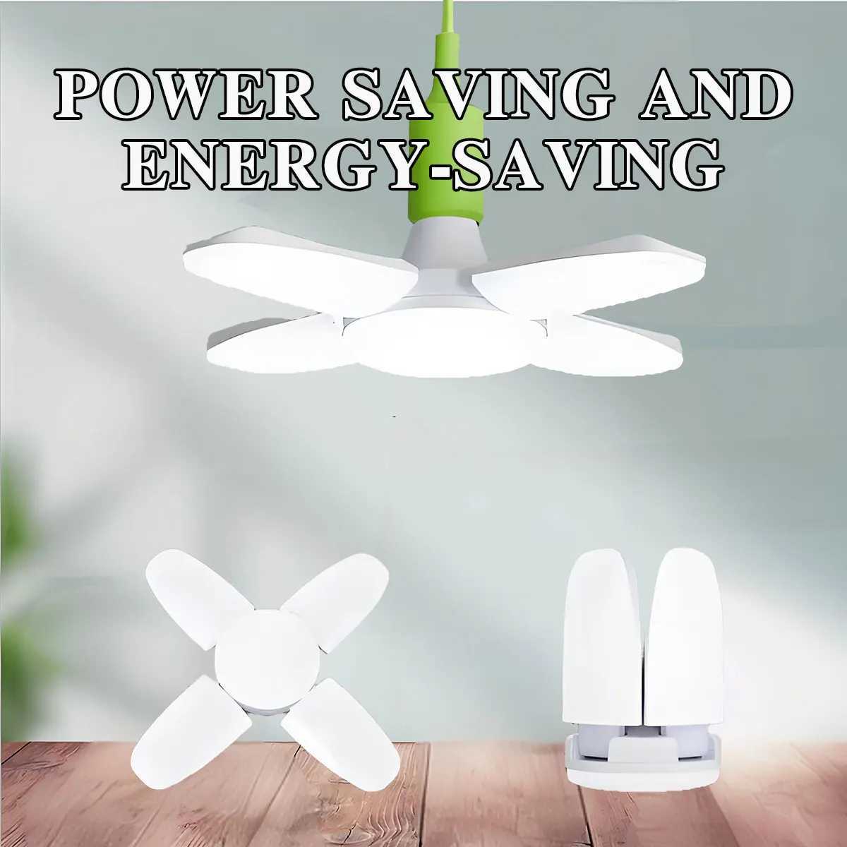 E27 Fan Shape LED Bulb AC85-265V 28W Foldable LED Light Bulb Lamp for Bedroom Home Living Room Warehouse Garage Ceiling LightXJ2500613