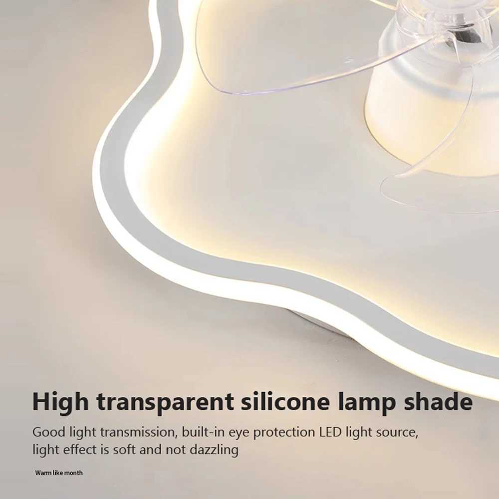 LED Fan Light Nordic Oscillating Head 50CM Mute For Living Room Bedroom Study Room Light Restaurant Ceiling Fan Lights XJ2500613