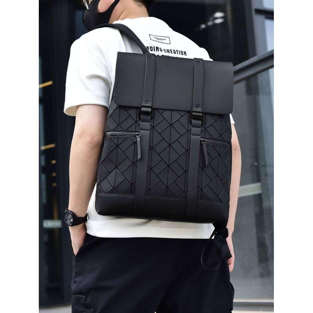 VC Fashionable Men's Flip Large Capacity Travel Backpack Simple School Backpacks For Men University Student